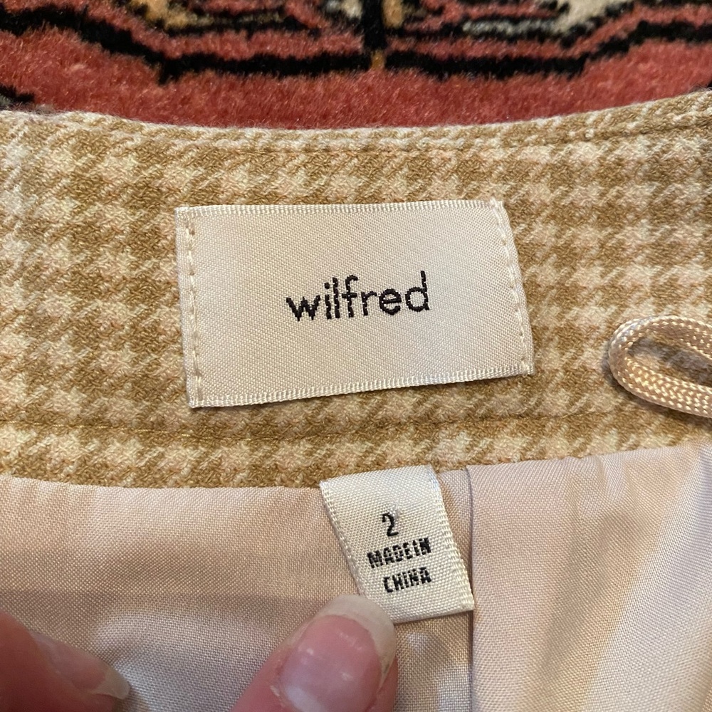 Wilfred Yellow Houndstooth Midi Skirt - Picture 5 of 7